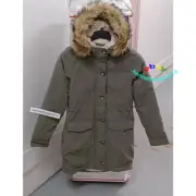 ABERCROMBIE & FITCH SHERPA LINED MILITARY PARKA JACKET COAT WOMENS SIZE MEDIUM