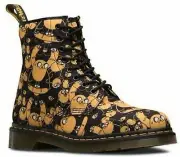 Dr. Martens Kids Castel Lace Up Boots NIB Adventure Time Jake Print Canvas