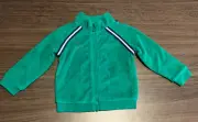 Janie And Jack Green Terry Zip Up Jacket Baby Boys Size 18 To 24 Months New