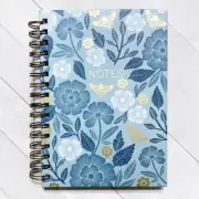 Flower Bee Notebook Spiral Journal Hardcover 8.5" Floral Lady Jayne