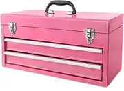 [ＡＷＨＡＯ] Metal Tool Box with Drawers And Top Tray in Pink, Ideal for Workshop And Home Use