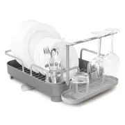 Umbra Holster Dish Rack Drying Drainer Plate Cutlery Holder Tray Kitchen Organiser Charcoal