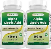 Best Naturals Alpha Lipoic Acid (ALA) 600 mg 240 Count (Pack of 2)