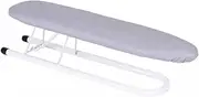 Countertop ironing mat, foldable ironing board, folds flat, extra long sleeve board for perfect ironing of sleeves, strong load bearing Retractable(White-grey)