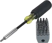 Klein Tools 32510 Magnetic Multibit Screwdriver with Sturdy Torx, Hex, Spanner, Tri-Wing, Torq and Nut Tamperproof Bits and Storage Block Small