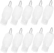 PLAFOPE 10Pcs Portable Travel Bottles with Compact Empty Lotion Containers for Cosmetics Perfume Essential Oils for Camping Hiking and Travel