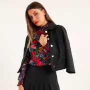 NWT Review Black Myla Jacket Fits 12-14 Size 12