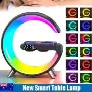 LED Atmosphere Lamp Intelligent Table Lamp Alarm Clock Speaker Wireless Charger
