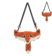 [Generic] Women Plush Messenger Bag - Stylish Plush Animal Fox Sling Pouch for Woman - Fashionable Cute Stuffed Fox Purse Bag for Girlfriend, Wife, Friend, Sister