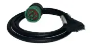 Cable for PT30 ELD Logbook, ECM w/DOT-ROUND Green 9 Pin Connector, PTSS9GN15