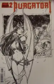 PURGATORI 2 DYNAMITE CHAOS RI B&W SKETCH VARIANT COMIC CHIN GILLESPIE 2014 VF/NM