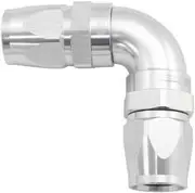 Aeroflow 90 Deg -20AN to -20AN Teflon Full Flow Hose Ends Silve Ptfe - AF593-20-20DS