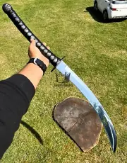 Handmade High Carbon Steel 34 Inch Long Viking Sword With Sheath Fixed Blade