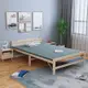 現貨熱銷-折疊床單人床成人簡易實木午休床家用木板經濟型雙人松木小床