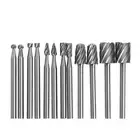 12x Rotary Tool Drill Bit Burrs Files HSS Shank Rasp Set For DIY Woodworking