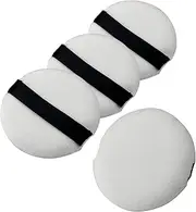 4PCS Powder Puff Powder Makeup Puffs Pads Makeup with Ribbon Face Powder Puffs for Loose and Foundation 2.16 inch Replacement (4PCS White Powder Puff)