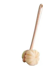 Back Brush, Body Exfoliator, 15.35x3.74 Inch Bristles and Sponge for Wet or Dry Brushing, Long Handle Design, Double-Sided Shower Brush for Men, Women, Bath or Shower Use