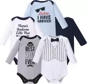 HUDSON BABY Baby-Boys Cotton Long-Sleeve Bodysuits