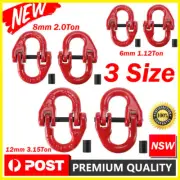 QTY(2) 6/8/12mm Grade 80 Hammer Lock Chain Connector Link 4X4 Joiner 4WD Coupler