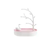 Jewelry Organizer Swan Lake Design Bracelet Ring Necklace Tree Holder Jewellery Storage Dispaly Tray Ornament Home Decoration Accessories - Pink