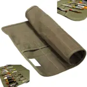 22 Slots Paint Brush Case Canvas Paint Brush Holder, Roll up Storage Bag Holder