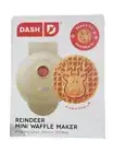 DASH Reindeer Mini Waffle Maker 4 Inch Nonstick