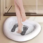 Baiao Inflatable Pool Foot Bath Basin, Beach Foot Wash Pool Portable, Swimming Pool Clean Feet Accessories with Air Pump, for Pool Entry Ladder Home Spa Clean Feet above Ground Pool Accessories