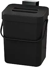 TODAYGO Small Trash Can with Lid, Kitchen Countertop Compost Bin, Outdoor Dog Poop Trash Can Odorless, Kitchen Waste Bins, Mini Desktop Waste Basket, Covered Kitchen Hanging Bathroom Garbage Can