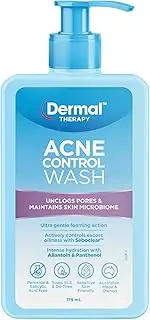 [Dermal Therapy] Acne Control Wash – Best Foaming Cleanser for Acne-Prone & Sensitive Skin, Gentle Acne Treatment, Soap-Free, Balances Skin Microbiome, Hydrates with Allantoin & Panthenol | 175ml
