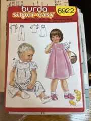 burda sewing pattern 6922 Dress Jumper Toddler Sizes