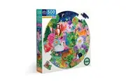 eeBoo: Garden Sanctuary - Round Puzzle (500pc Jigsaw)