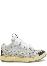 Lanvin Curb Panelled Stud Mesh Sneakers - White - 36 (IT36 / UK3) 36 (IT36 / UK3)