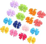 Yardwe 20Pcs Hair Clips Bows Barrettes Handmade Sweet Bowknot Hairpins for Durable Hair Accessories for Teens