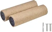 Treasborn Cat Scratching Post Replacement 2 Pcs DIY Heavy Cat Tree Replacement Parts 2.75 x 11.8 Inches Jute Rope Pole Durable Cat Tower Accessories for Large Cats M8 Screws Included