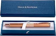 Manor & Hawthorne Elegant Rollerball Pen - Premium Black Writing in Luxury Gift Box-Smooth Ink Flow, Refillable Pen for Professionals, Business, Personalised (Bronze)