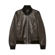 [Tom Ford] Tom Ford Leather Jacket 50 IT BROWN