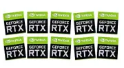 10 pcs original Sticker for Nvidia GeForce RTX Case Badge Label Logo 17mm x 18mm