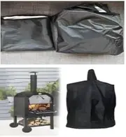 Pizza Oven Cover, Outdoor Pizza Oven Cover Dustproof, Weatherproof, Uv Resistant Adjustable Drawstring and Elastic Band Suitable for Wood Fired Pizza Oven BBQ Smoker Grill
