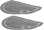 Generic 2pcs Litter Mat Household Pet Litter Mats Cat Feeding Mat Kitten Litter Mats Portable Puppy Kitten Mats Cat Litter Pad Pet Feeding Mat Home Pet Cat Supplies