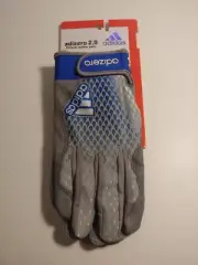 Adidas Adizero 2.0 Batting gloves, Lt Onix,blue. Sz XL Pittards Leather Palm New