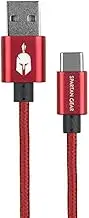 Spartan Gear - Double Sided USB Cable (Type C) (Length: 2m - Compatible With PlayStation 5Xbox Series X/Stabletmobile) (Colour: Red) [