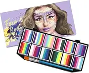 Face And Body Paint - Face Paint Kit Costume Makeup Palette | 12 Color Water Based Face Painting Kit | Cosplay Makeup Palette Art Painting | Face And Body Paint | Face Paint Kit Costume Makeup Palette