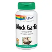 Solaray Fermented Black Garlic,500 mg ,50 Caps (Pack of 1)
