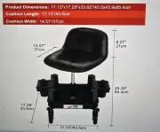 Rolling Stool with Wheels Adjustable Shop Stool Mechanic Stool Seat Garage Black