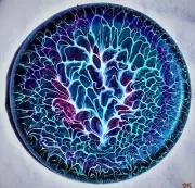 Abstract Cellism Acrylic Painting Convex 12 Inch Canvas CA0001 Original
