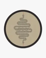 245' Round | Machine Washable Runner Rug | Kid & Pet Friendly | Indoor Rug | Jonathan Adler Venom Neutral Rug | Ruggable