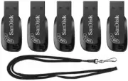 5 Pack SanDisk 256GB Ultra Shift 100MB/s USB 3.0 Flash Drive SDCZ410-256G Retail