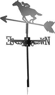 Mipcase Retro Metal Wind Vane Weathervane Ornament for Garden Decor Durable Wind Measuring Tool with Ground Insert for Easy Installation Your Outdoor Space