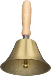 Hand Bell - Hand Call Bell with Brass Solid Wood Handle,Very Loud Handbell，3.15
