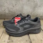 『 SLW 』232501BBK 男 SKECHERS ARCH FIT D'LUX 皮革 網布 休閒鞋 全黑 31